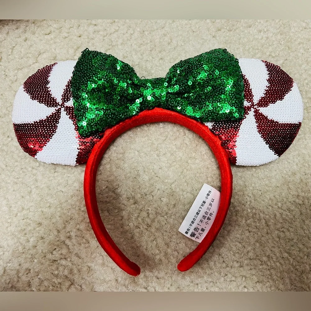 Disney Loungefly Peppermint Candy Cane Backpack and Ears Limited Edition Rare